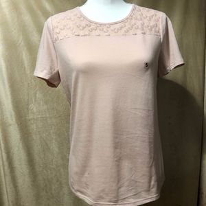 Basic Editions  Pale Dusrty Rose Tee